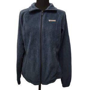 Columbia Sportswear Womens Blue Long Sleeve Full Zip Fleece Jacket Size Medium